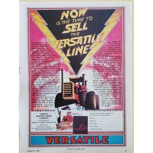 Versatile Tractor Dealership Print Advertisement 1978